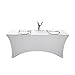 TableTek Rectangle White Spandex Table Cover - Contour Cut - 72