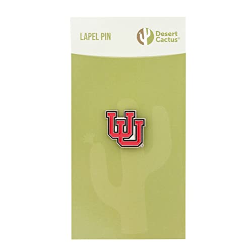 Image of Desert Cactus University of Utah Lapel Pin UTAH Utes Made of Metal for Formal Wear, Bag and Hat Jewelry, and Tie Tack