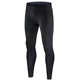 Funien Quick Drying Mens Compression Pants Elastic Tight Leggings for Workout Running Gym Polyester M/L/XL (L)
