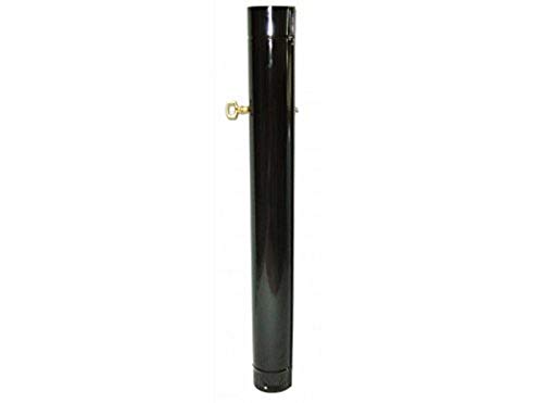Wolfpack 22011020 Tubo Estufa Negro Vitrificado de 120 mm. Con Llave de 25 cm.