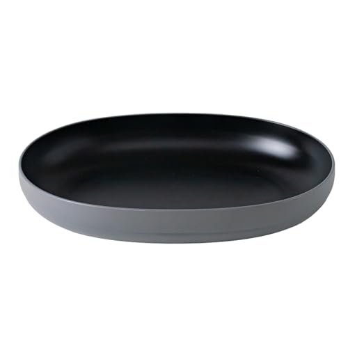 【限定カラー】アサヒ興洋 プレート 皿 グレー 薄墨 1枚入 電子レンジ対応 食洗機対応 オーバルプレート ランチプレート 日本製 WAYOWAN AZ25-91の商品画像（Amazon）