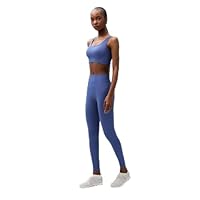 Calça Legging Feminina Canelada Sem Costura - Azul Médio