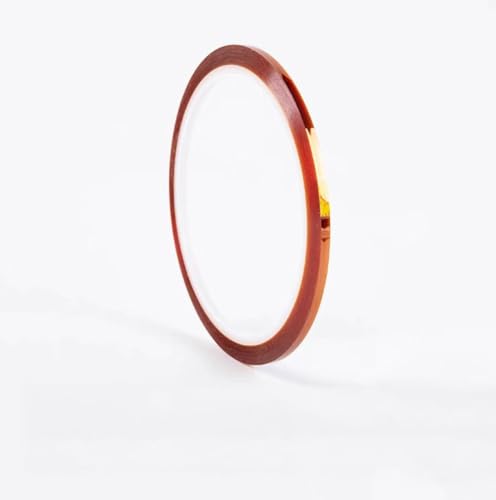 Image of 2mils Thick Polyimide Adhesive Tape, HighTemperature and Heat Tape, for Masking, Soldering, Electrical, 3D Printer Application (3mm x 36yds (12rolls))