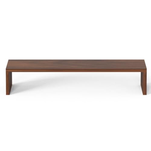 Image of Wudyhub Computer Desk | Laptop Table | Monitor Stand | Sturdy Desk for Home, Office, Bedroom, Living Room (ST-13-Brown)