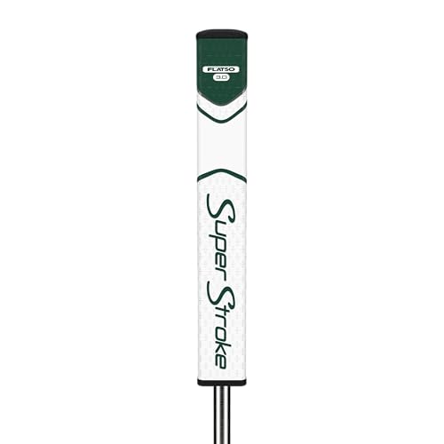 Image of SuperStroke Zenergy Flatso 3.0 Golf Putter Grip with No Taper Enhanced SPYNE Technology, New Multi-Zone Texturing and Tech-Port, Green