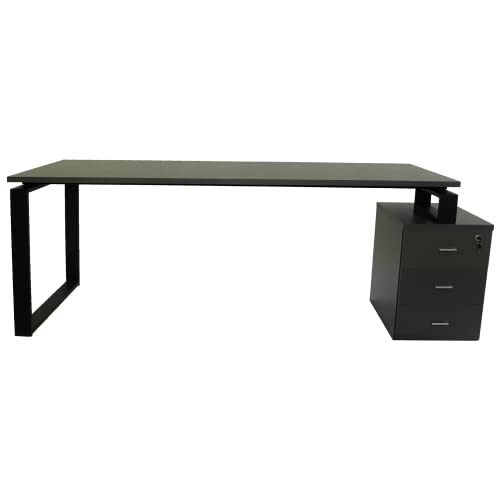 Ofilike. Mesa Escritorio Con Cajonera Reversible. Estructura Metálica De Marco Cerrado Color Negro. Entrega 3-5 Días Gris Grafito, 140x60 Mecr-G Ofilike. Mesa Escritorio Con Cajonera Reversible. Estructura Metálica De Marco Cerrado Color Negro. Entrega 3-5 Días Gris Grafito, 140x60 Mecr-G