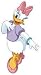 10 Inch DAISY DUCK Mickey and Minnie Mouse Removable Wall Decal Sticker Art Disney Home Decor 5 1/2 inches wide by 10 inches tall