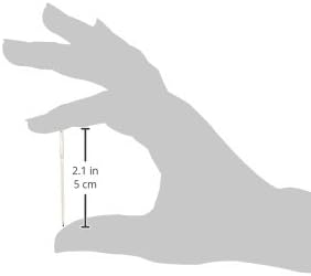 Miniatura 3 de Boye Wrights Boye 3407506000M - Agujas de hilo de acero para puntos, tejer y coser, 2 unidades, talla 16 de EE. UU