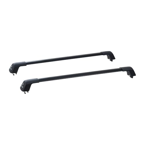 Barras de techo universales de aluminio con riel lateral ranurado para coche y furgoneta 1