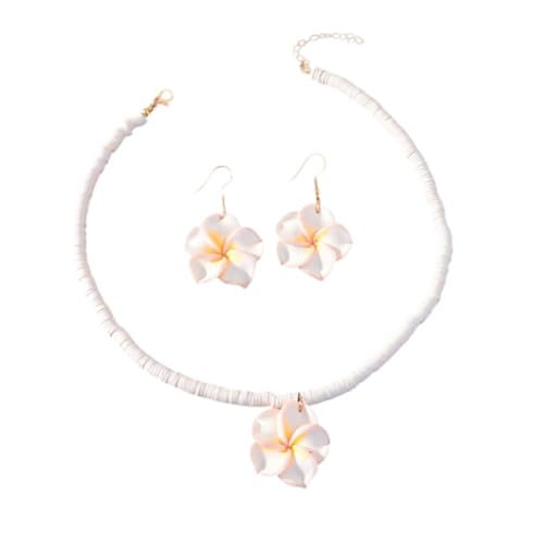 ChungLong0593 Plumeria Beaded Necklace Set