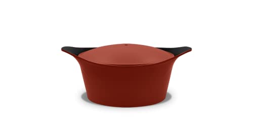 Cookut, L'incroyable cocotte rouge brique 4,5l avec poignée en céramique