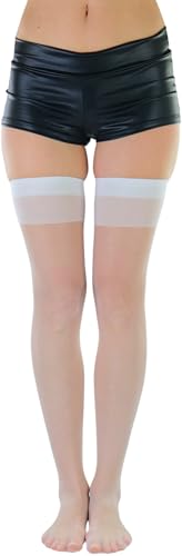 Image of ToBeInStyle Women's Sheer Banded Thigh High Socking w /Opaque Band