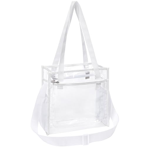 PACKISM Clear Bag for Stadium Events 12x6x12 - Stadium Approved Clear Tote Bag for Sport Events Game Day Concert and Work