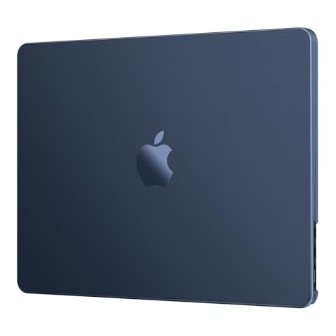 EooCoo Compatible with MacBook Air 13 inch Case 2026 2025-2022 M4 M3 M2 A3240 A3113 A2681, Upgrade Matte, Scratch Resistant, Sturdy Protective Hard Shell for Mac Air 13.6 inch Case, Midnight Clear Cover