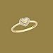SilverDia 1 Ct Heart Shape Delicate Classic Halo Design Vintage Style Ring 14K Yellow Gold Plated Anniversary Handmade With Love Ring 925 Silver Simple Dainty Heart Shape Ring