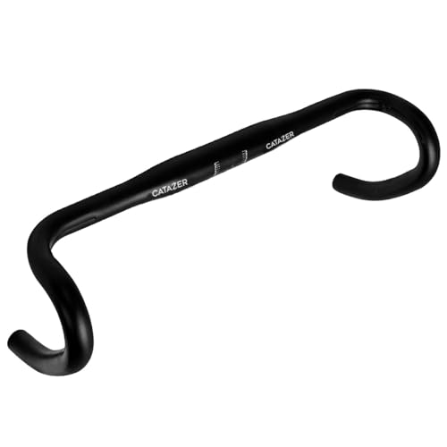 CATAZER Bike Drop Bar Handlebar for Fixed Gear Bike Road Bicycle Aluminum AlloyBent Handlebar 31.8mm 400/ 420mm (31.8x400mm)