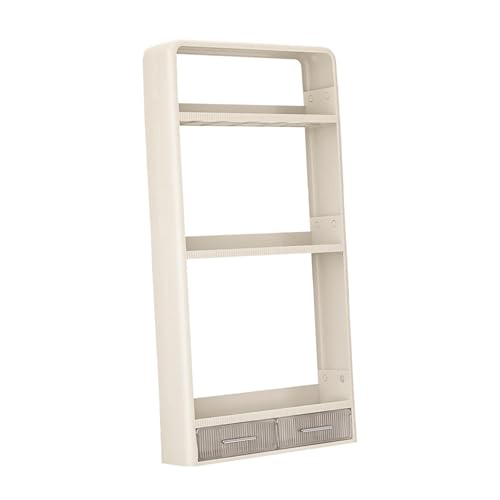 Étagère murale multicouche pour salle de bain et toilettes en acier blanc - 6
