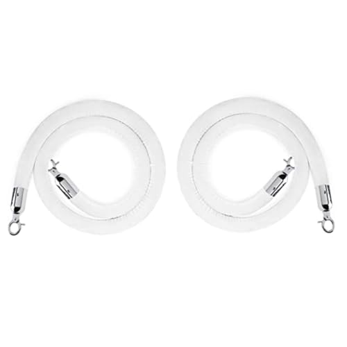 Barrière de sécurité corde velours blanche 155cm pour contrôle des foules et balisage