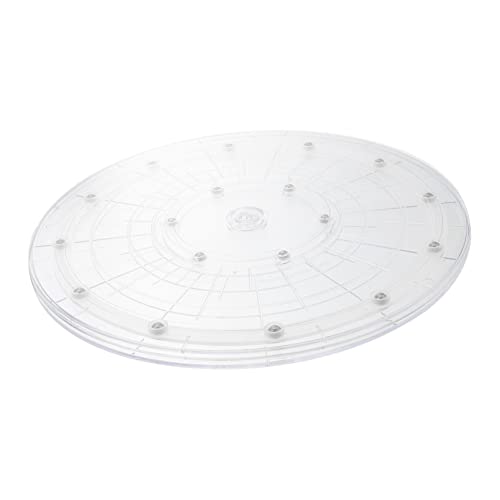 POPETPOP Organizador Giratorio de Acrílico Transparente Bandeja de Almacenamiento Rotativa Antideslizante para Cocina y Comedor