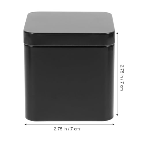 HEMOTON 10Pcs Square Metal Tea Containers 2.75In Airtight Tin Storage Boxes for Loose Leaf Tea Coffee Herbs Spices Small Portable Canisters for Kitchen Pantry Wedding Candy by HEMOTON - Image 2