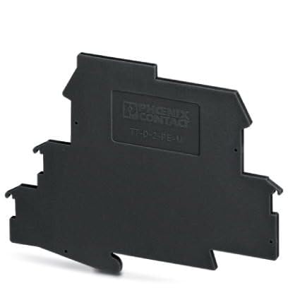 Phoenix Contact, TT-D-2-PE-M-BK, End Cover for TERMITRAB TT-2-PE-M-... and TT-2/2-M-... (50 Item/s)