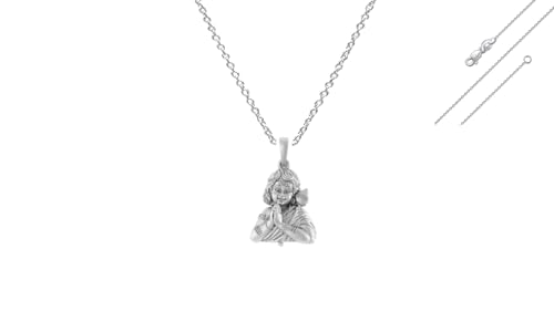 Pendentif en argent pur Dieu Kartikeya Murugan, un symbole de force et de courage au cou