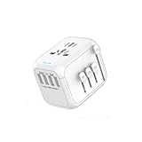 Chargeur USB à 4 ports : sortie 4 ports USB avec courant total de 5 V/2,4 A et entrée avec 100-240 V vous permet de charger 4 appareils simultanément à haute vitesse. Il peut vraiment vous faire gagner du temps