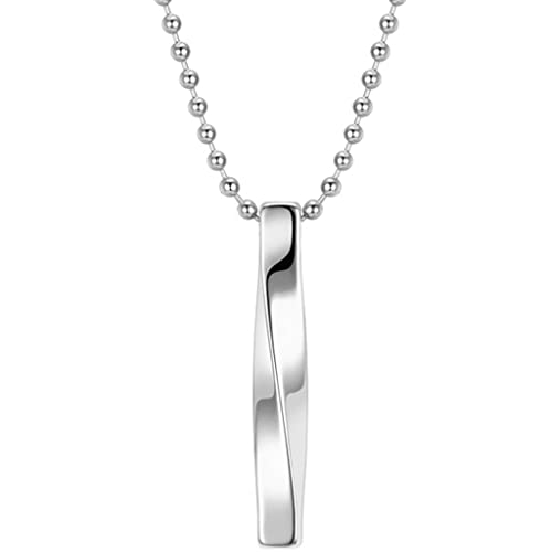 Jude Jewelers Stainless Steel Classic Simple Plain Long Bar Pendant Necklace  cover