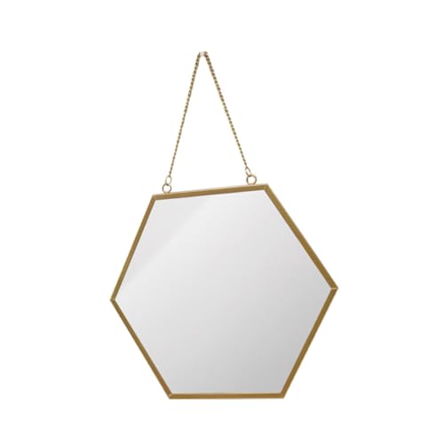 Miroir mural hexagonal suspendu grand format en verre Gatuida - 2
