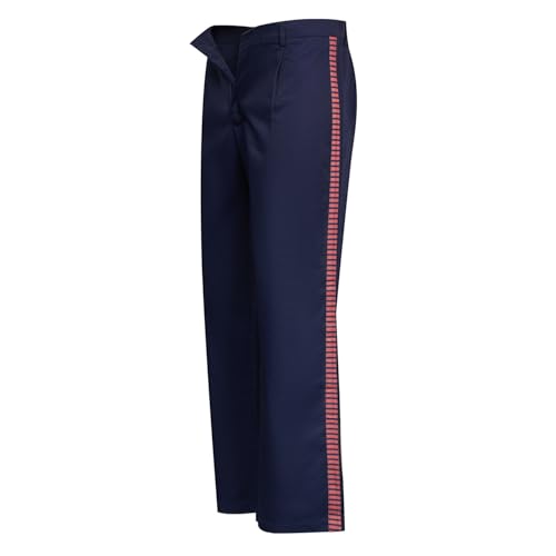 ClSSTEV Mens Cosplay Costume Red Striped Pants Halloween Cosplay Pants