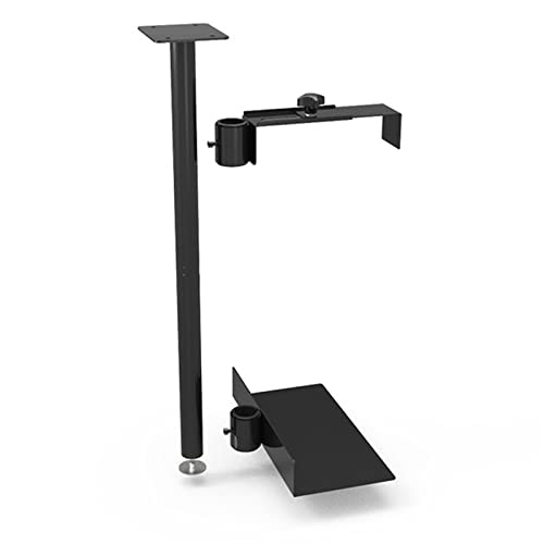 Soporte para CPU ajustable para montaje bajo escritorio - Soporte universal de acero para torre de PC con giro de 360° y ancho y alto ajustables miniatura 4