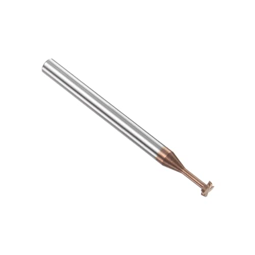 Image of HARFINGTON T Slot End Mill Milling Cutter 4mm Cutting 1mm Depth 4mm Shank Solid Carbide Titanium Coated 4 Flutes for Stainless Steel Alloy