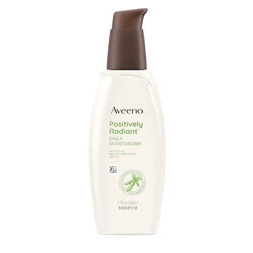 Aveeno Positively Radiant Face Moisturizer with SPF 30 Sunscreen, Hydrating Facial Moisturizer with...