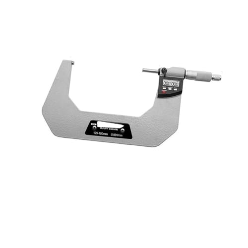 GWGQTELENC Micrometri digitali for Esterni 100-125 mm 125-150 mm 150-175 mm 175-200 mm Micrometro Digitale a 4 Pulsanti(125-150mm)
