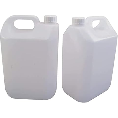 UK GROW 5L Natural HDPE water bottle with tamper proof lid perfect for water storage chemicals products container jerry can (1) Cover