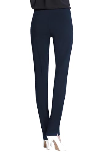 SLIM-SATION Pants for Women Slimming Tummy Control Wide Band Regular Length Pull-on Straight Leg Pant3