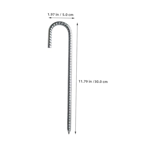 Estacas de acero galvanizado para camping pack de 4 anclajes de tierra resistentes 3