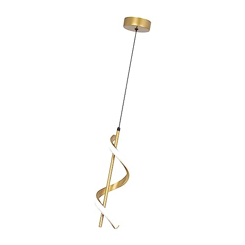 Lampe suspendue LED pour îlot de cuisine et entrée au design spiralé moderne