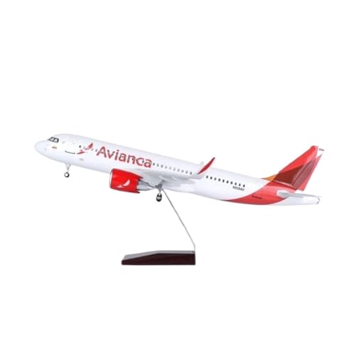 Avión de Metal Fundido a presión A320 Neo Colombia escala 1/80 réplica premium con luz led