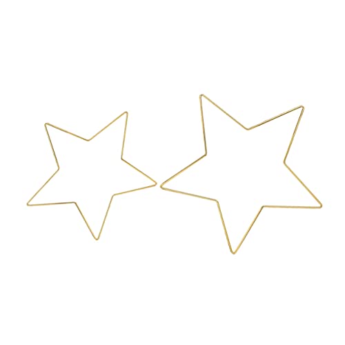 Aro de estrella de hierro dorado EXCEART, 2 piezas de base estable para centros de mesa macramé 2