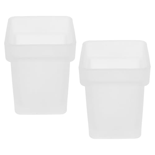 IDEANATEGRATE Portaescobillas de Cuadrado para Limpieza de Inodoro 2 Piezas Diseño Elegante y Solución de Separación para Uso Estable y Seguro en Baño y Hogar