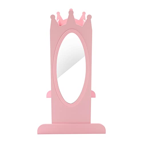 Kids Armoire Dress-Up Storage W/Mirror And Drawers,Dress Up Closet,Costume Dress Up Wardrobe, Pretend Storage Closet For Kids W/Side Pocket Top Shelf Shoes Storage,Lovely Pink For Bedroom Girls Room #TOP4