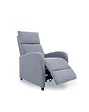 Home Heavenly®- Sillón Relax reclinable Manual Nexus. Butaca para salón con reposapiés, Compacto. Sistema por Empuje. (Gris)