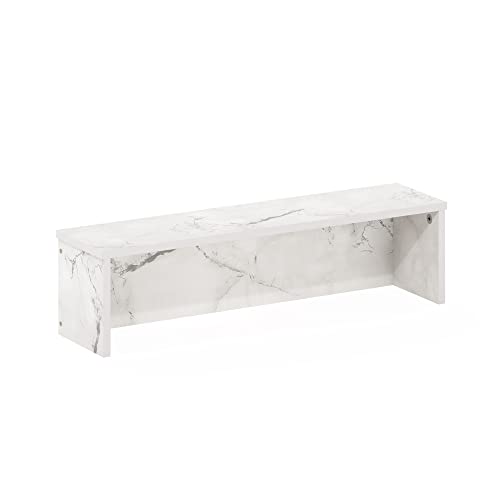 Image of Furinno Helena Kitchen Counter Stackable Organizer Shelf, Set of 1, 23-Inch, Marble White
