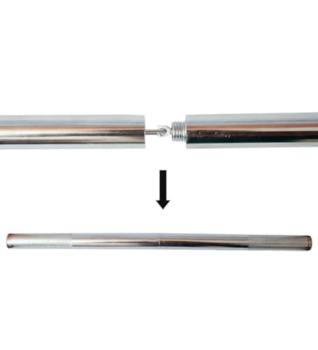 Image of Martial Arts Karate Adjustable Pocket Nunchaku, Stainless Steel Chen Xi for Martial Arts Rod Convertible Training Dual-Section Stick (9 inch Chain & 10 inch Gripping Adjustable Handle)