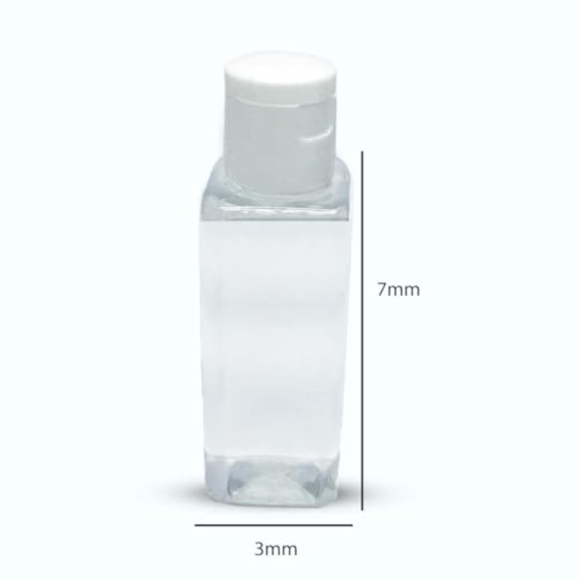 50ml Empty Clear Plastic Bottles, Refillable Containers
