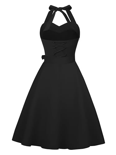 Hanpceirs Casual Sundress for Women Halter Retro Vintage Cocktail Dresses 2025 Summer Dress3