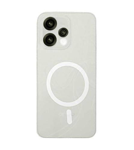 RRTBZ Semi Translucent TPU Candy Case Back Cover Compatible with Oppo Reno 15 5G - White