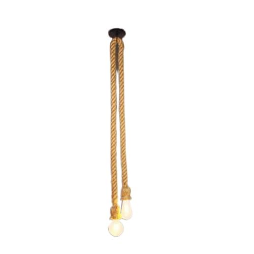 Costeo de lámpara de araña de Cuerda novedosa, lámpara de Techo de lámpara de cáñamo de lámpara de iluminación Colgante de lámpara Colgante, Cuerda de cáñamo de Estilo de país Retro y suspensión de
