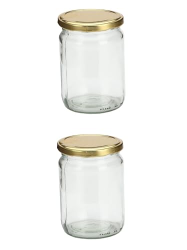 Image of Stylish Versatile Glass Container Jar for Kitchen & Home Organization, Clear, 200 Ml, Pack Of 4